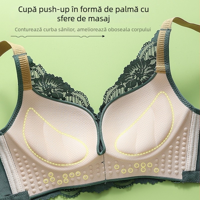 Sutien din dantelă fără sârmă pentru sâni mici, reglabil, modelator, lenjerie 9228