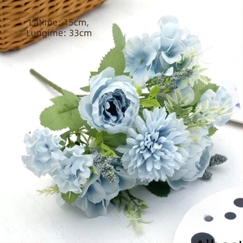 Buchet de trandafiri artificial pentru nuntă, accesorii de fotografiere și decor de casă