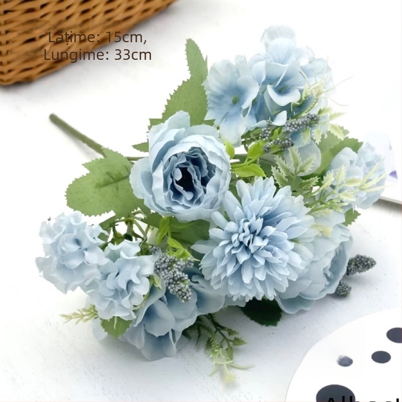 Buchet de trandafiri artificial pentru nuntă, accesorii de fotografiere și decor de casă