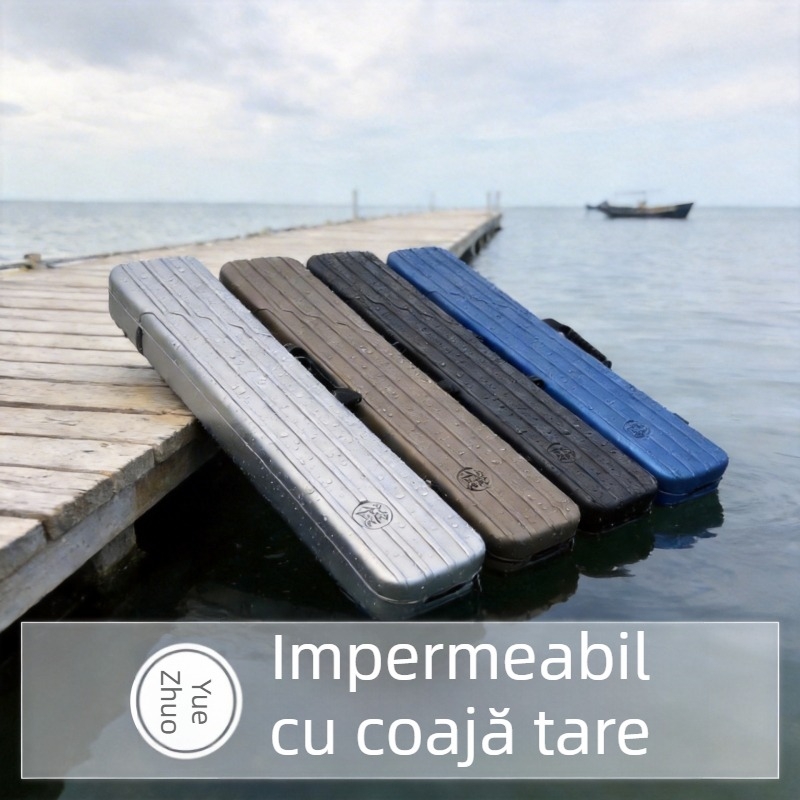 Geantă impermeabilă pentru pescuit marin cu carcasă rigidă, mare capacitate, geantă multifuncțională pentru momeli, fire, undițe și tamburi, geantă portabilă pentru undițe și năluci