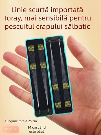 Linii de lider finalizată cu două cârlige și manșete aurii, set anti-încurcare pentru crap
