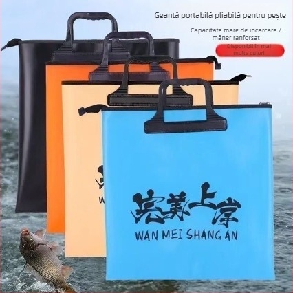 Geantă EVA pentru pești vii, portabilă, pliabilă și întărită, geantă multifuncțională pentru echipamente de pescuit în exterior