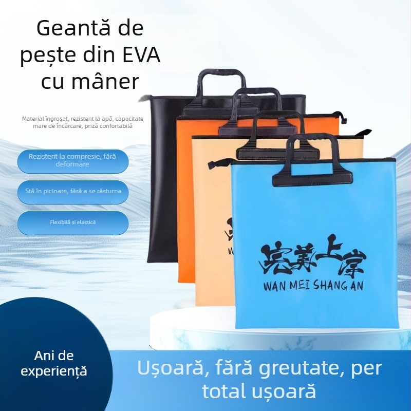Geantă EVA pentru pești vii, portabilă, pliabilă și întărită, geantă multifuncțională pentru echipamente de pescuit în exterior