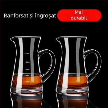 Set de distribuție a băuturilor, cu decantor din sticlă, cană de vin și turnător