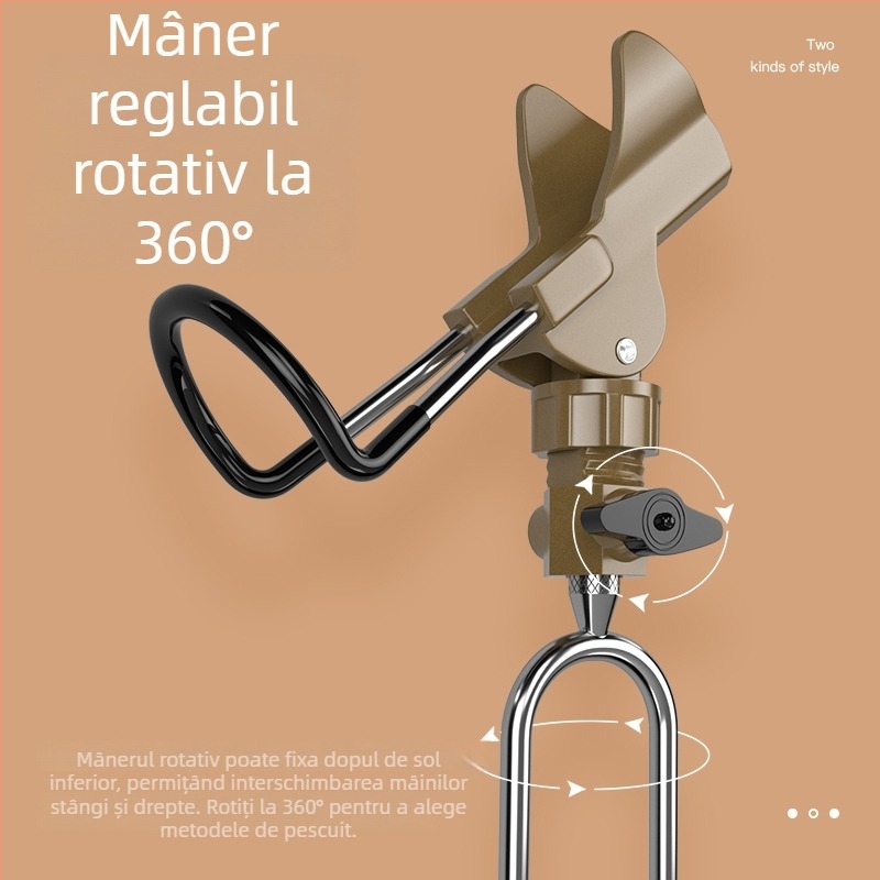 Suport din oțel inoxidabil pentru undițe — braț universal cu direcții multiple