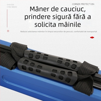 Geantă pentru lansete cu husă rigidă, ușoară, capacitate mare, multifuncțională pentru pescuit în aer liber, pentru lansete lungi.