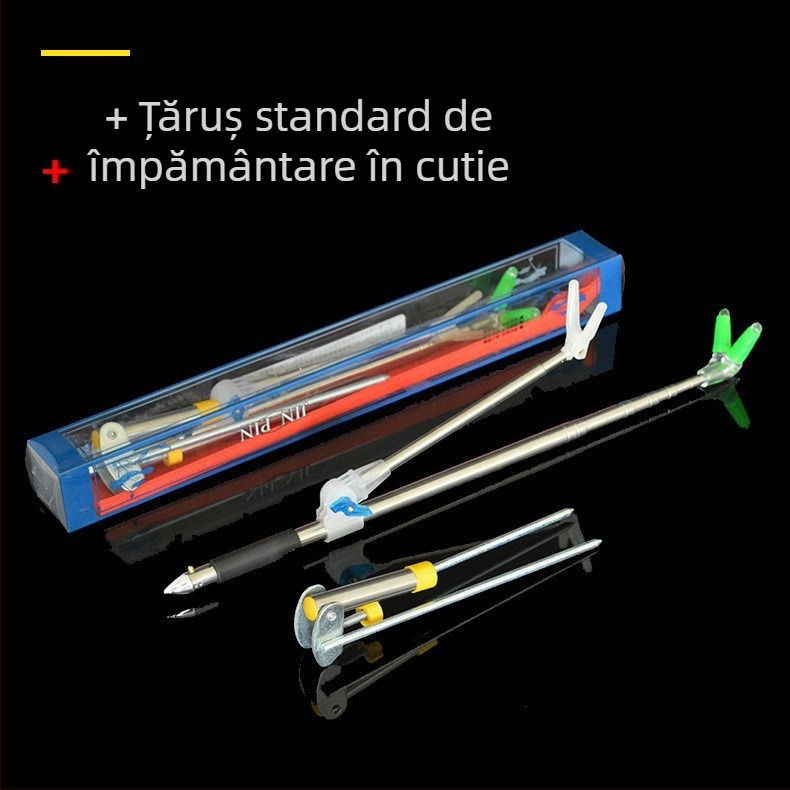 Suport retractabil pentru undițe din oțel inoxidabil, 2,1 m – suport tip turn pentru pescuit, utilizare duală