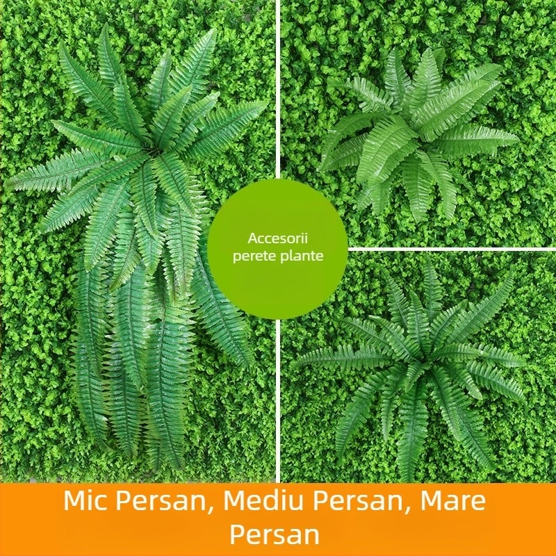 Frunze de mătase pentru perete, plantă artificială în stil persan, înălțime 10–30 cm