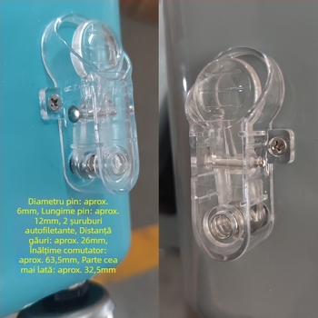 Accesoriu pentru cutia de pescuit: buton reglabil de ridicare a piciorului, buton din plastic, regulator de înălime, clemă cu arc