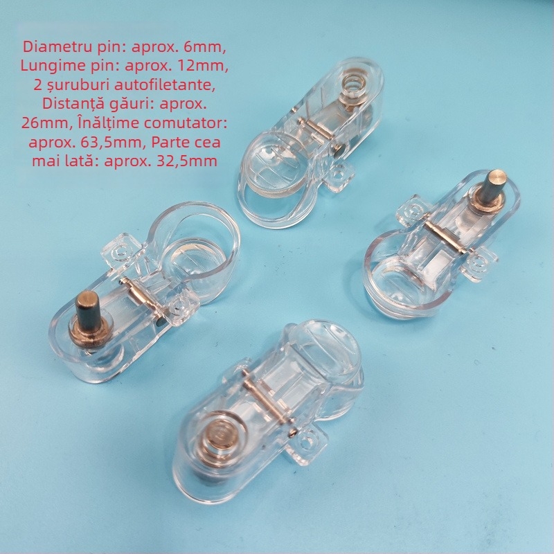 Accesoriu pentru cutia de pescuit: buton reglabil de ridicare a piciorului, buton din plastic, regulator de înălime, clemă cu arc
