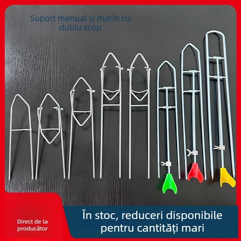 Suport pentru undițe de pescuit bază de sol cu braț rotativ