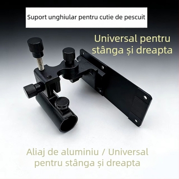 Suport unghiular pentru cutia de pescuit, suport universal din aliaj de aluminiu, accesorii pentru cutia de pescuit, portabil pentru utilizare stânga-dreapta