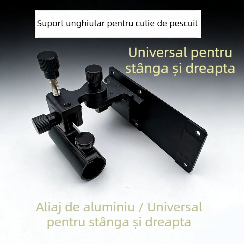 Suport unghiular pentru cutia de pescuit, suport universal din aliaj de aluminiu, accesorii pentru cutia de pescuit, portabil pentru utilizare stânga-dreapta