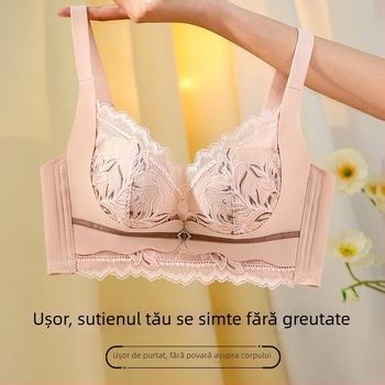 Sutien din mătase fără cusături, push-up, fără burete, fără sârmă, susținere superioară, design sexy