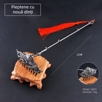 Model metal din aliaj, armă decorativă, breloc pentru chei, 22 cm