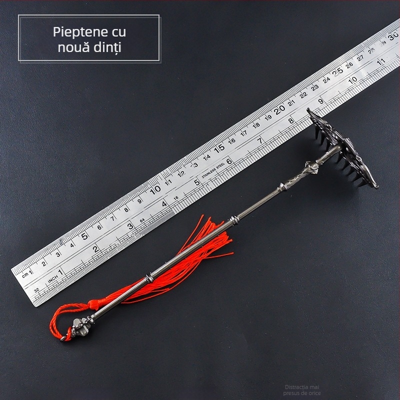 Model metal din aliaj, armă decorativă, breloc pentru chei, 22 cm