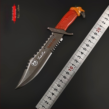 Model metalic de armă pentru luptă la apropiere, lamă grea de 22 cm, decor pentru birou, recuzită cosplay