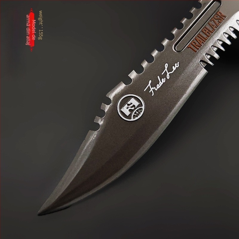 Model metalic de armă pentru luptă la apropiere, lamă grea de 22 cm, decor pentru birou, recuzită cosplay