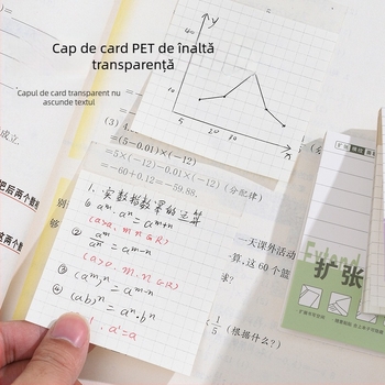 Notițe adezive extensibile pentru elevi, foi detașabile, transparente, cu adeziv puternic, recomandate de profesori