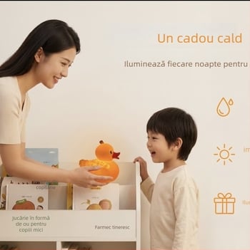 Rață din rășină cu iluminare, decor pentru grădină și casă, mic obiect decorativ