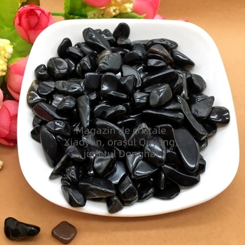 1 kg obsidian natural pietriș în dimensiuni variate, ornament Buddha