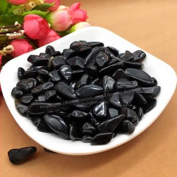 1 kg obsidian natural pietriș în dimensiuni variate, ornament Buddha