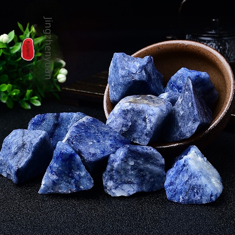 Aventurin albastru – piatră brută pentru difuzor/aromaterapie, decor cristal pentru casă și birou