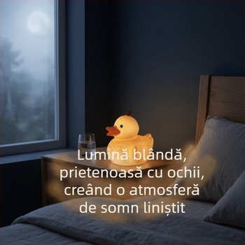 Figurină luminoasă din rășină în formă de rață pentru grădină, sufragerie și dormitor