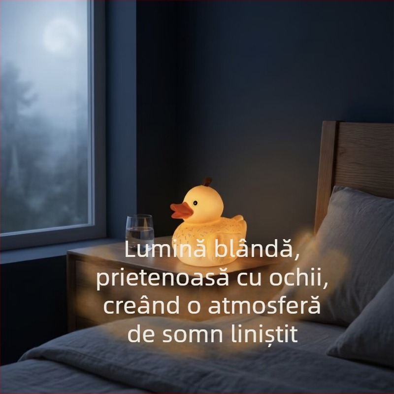 Figurină luminoasă din rășină în formă de rață pentru grădină, sufragerie și dormitor