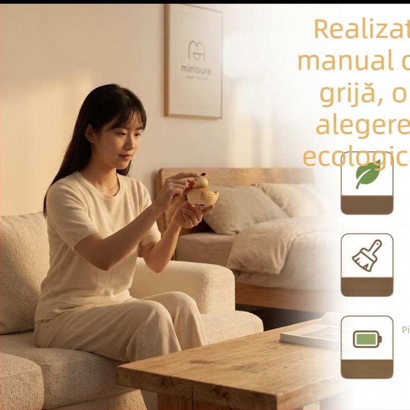 Figurină luminoasă din rășină în formă de rață pentru grădină, sufragerie și dormitor