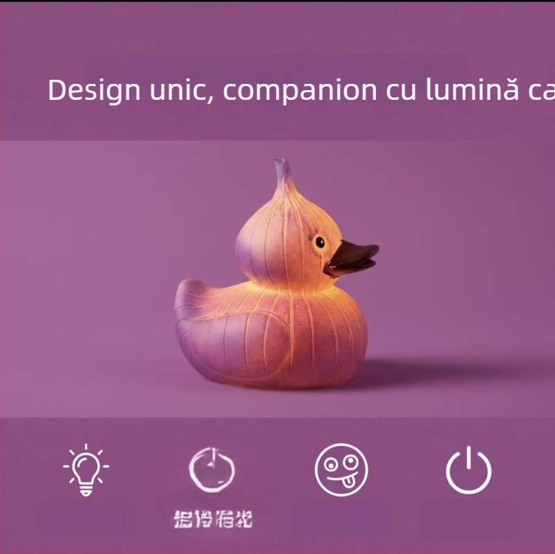 Rață luminoasă din rășină – decor pentru grădină și casă