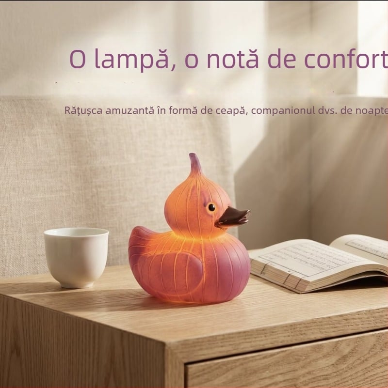 Rață luminoasă din rășină – decor pentru grădină și casă