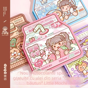 Little Mochi caiet pătrat din seria Drink Box, planner feminin cu design estetic și grilă rafinată