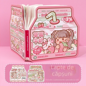 Little Mochi caiet pătrat din seria Drink Box, planner feminin cu design estetic și grilă rafinată