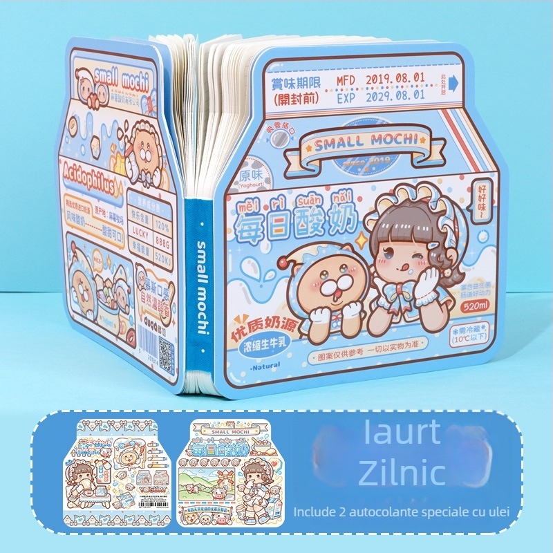 Little Mochi caiet pătrat din seria Drink Box, planner feminin cu design estetic și grilă rafinată
