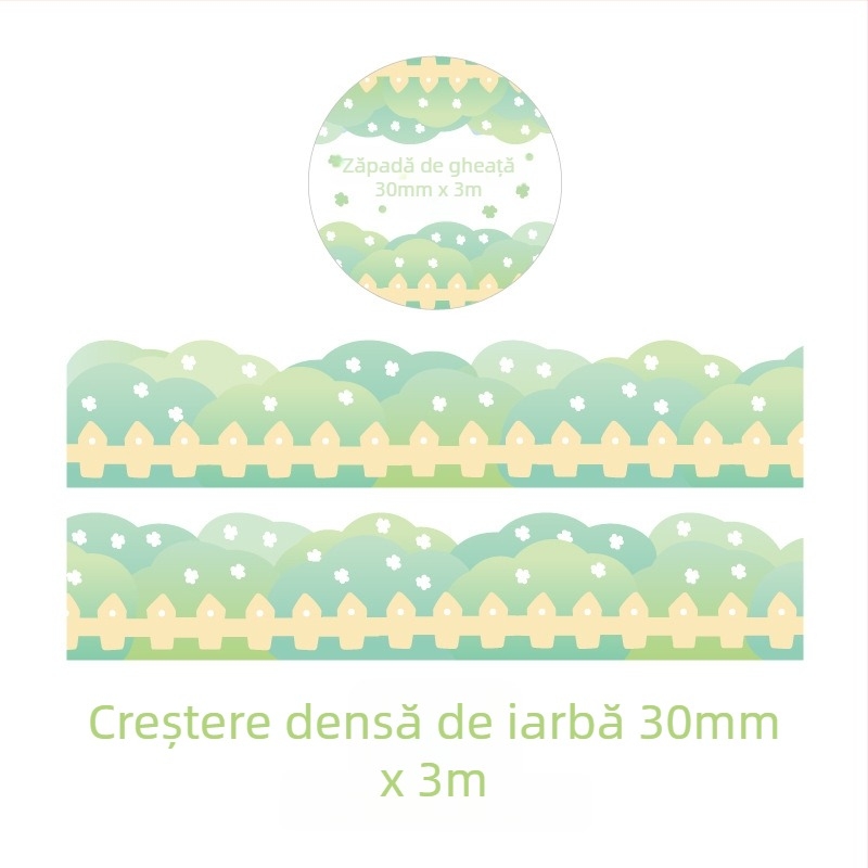 Seria Dream Mirror Tour: bandă de hârtie cu forme neregulate și set de autocolante pentru jurnal