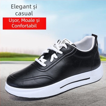 Adidași pentru bărbați cu talpă groasă, model nou 2025 primăvară-toamnă, uni, sport casual cu talpă moale