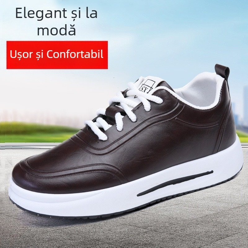 Adidași pentru bărbați cu talpă groasă, model nou 2025 primăvară-toamnă, uni, sport casual cu talpă moale