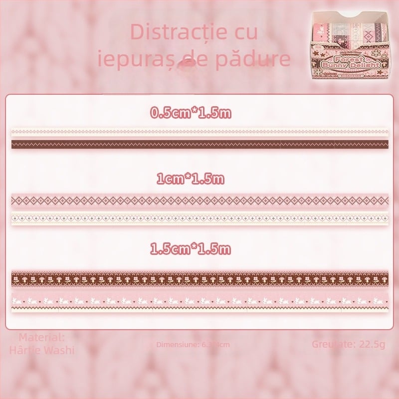 Set de bandă Washi Yuxian pentru DIY: decorare în mai multe scene, temă textură țesut Fair Isle, jurnal