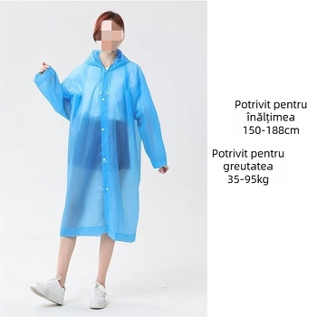 Pelerină de ploaie transparentă pentru pescuit, adulți