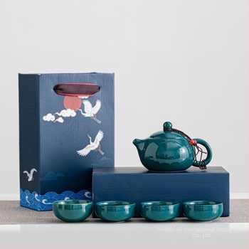 Set de ceai ceramic Kung Fu în cutie cadou