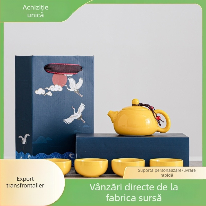 Set de ceai ceramic Kung Fu în cutie cadou