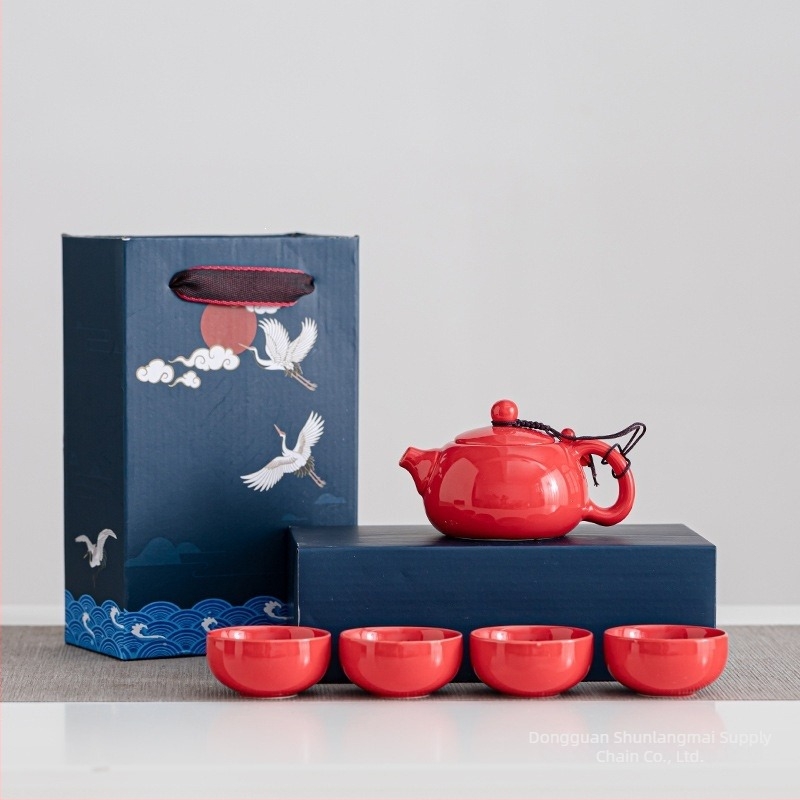 Set de ceai ceramic Kung Fu în cutie cadou