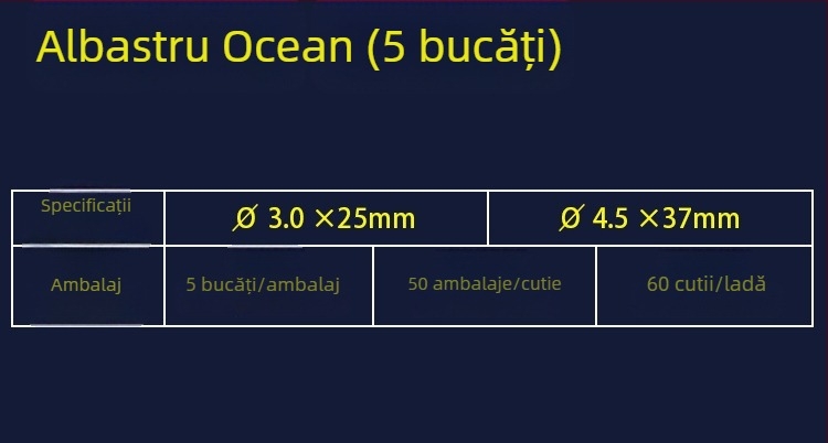 Oshin Pește Albastru — Set de 5 Bețe Luminoase pentru Pescuit
