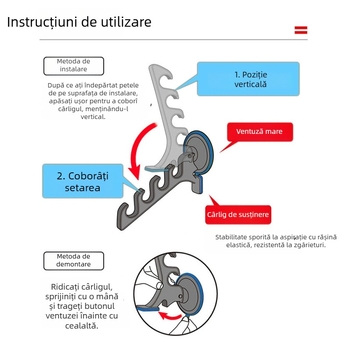 Suport pentru undițe cu ventuză pentru pescuit în aer liber