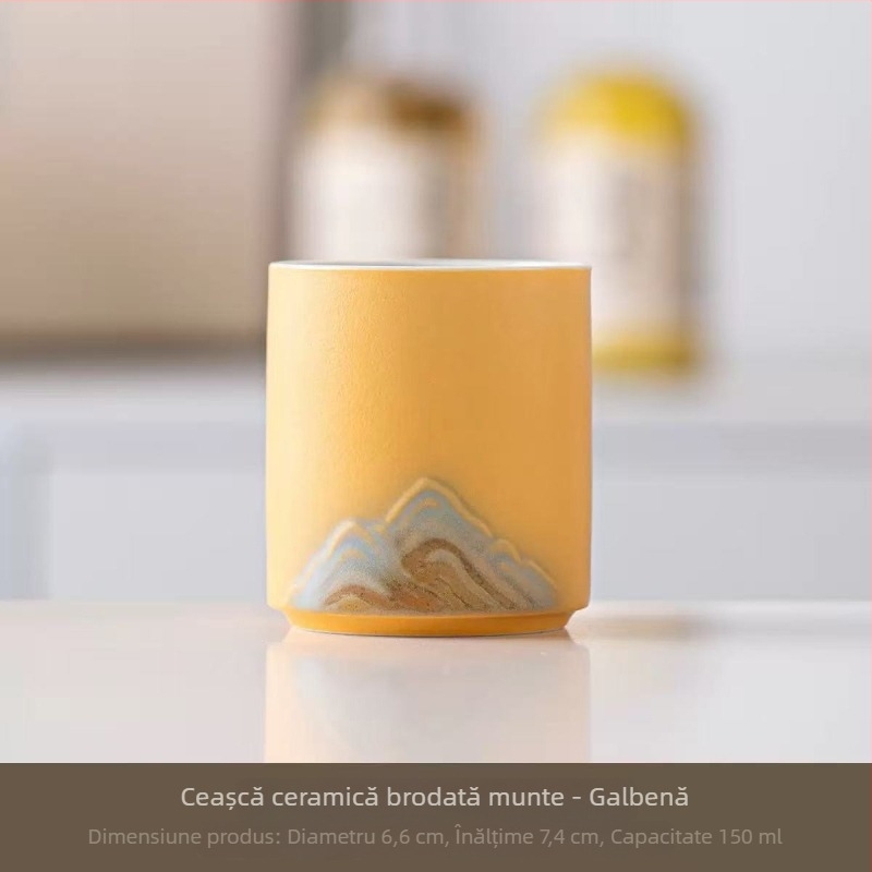 Ceașcă de ceai Gongfu, porțelan de înaltă calitate, ceașcă unică în cutie cadou, cadou pentru vârstnici