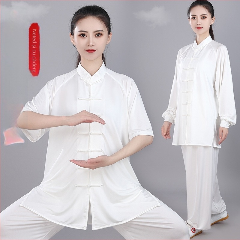Milk Silk îmbrăcăminte unisex Tai Chi pentru primăvară-vară, îmbrăcăminte de înaltă clasă pentru arte marțiale, respirabilă, elastică și răcoroasă