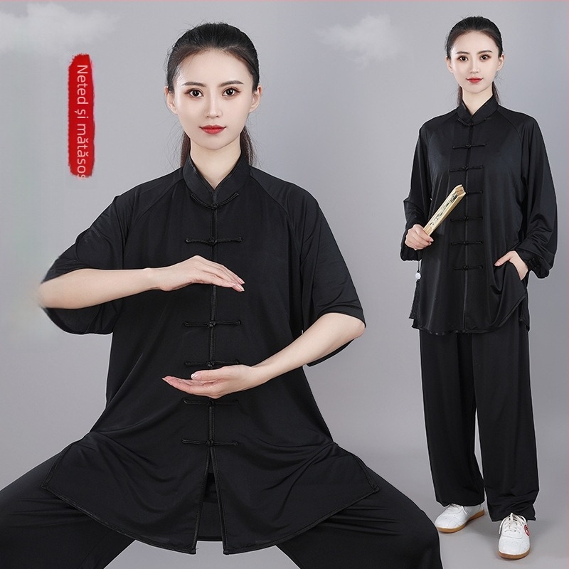 Milk Silk îmbrăcăminte unisex Tai Chi pentru primăvară-vară, îmbrăcăminte de înaltă clasă pentru arte marțiale, respirabilă, elastică și răcoroasă