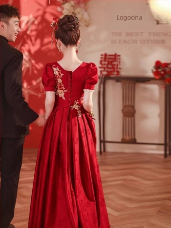 Rochie de seară din satin pentru vară, stil chinez inspirat, croială slim, pentru evenimente de nuntă