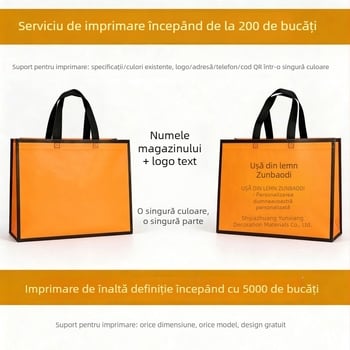 Geantă din material nețesut de înaltă calitate, tote extra-large pentru haine feminine, geantă de cumpărături și cadouri, cu imprimare a logo-ului